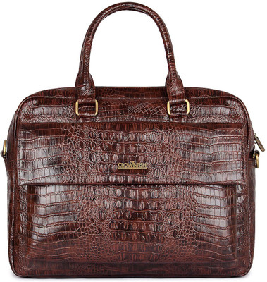 

The Clownfish Crocodilan Laptop briefcase Medium Briefcase - For Men & Women(Brown)