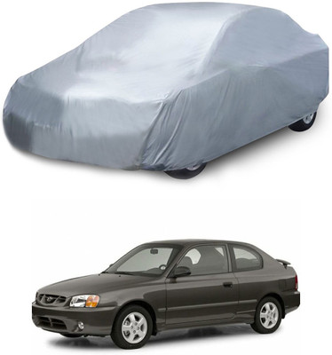 Deltakart Car Cover For Hyundai Accent (Without Mirror Pockets)(Silver)