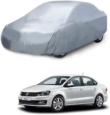Deltakart Car Cover For Volkswagen Vento (Without Mirror Pockets)(Silver)