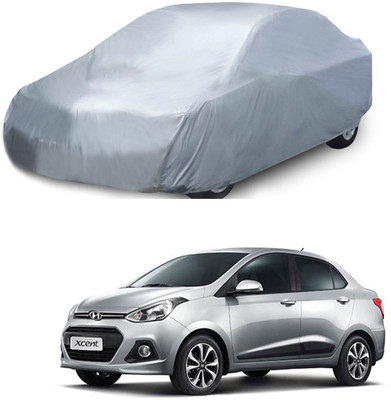 Deltakart Car Cover For Hyundai Xcent (Without Mirror Pockets)(Silver)