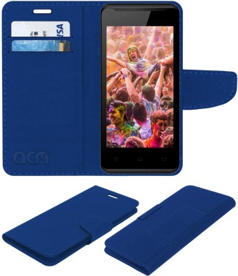 ACM Flip Cover for Celkon Campus Colors A42(Blue, Cases with Holder, Pack of: 1)