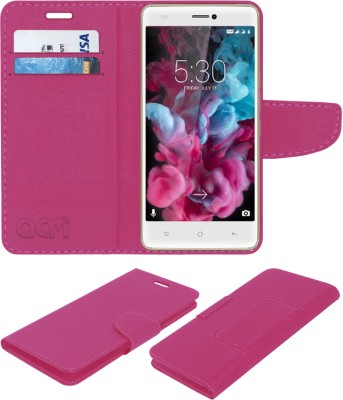ACM Flip Cover for Celkon Cliq(Pink, Cases with Holder, Pack of: 1)
