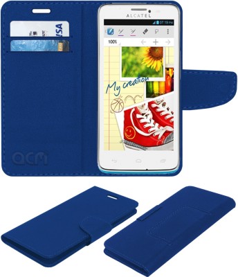 ACM Flip Cover for Alcatel One Touch Scribe 8000d(Blue, Cases with Holder, Pack of: 1)