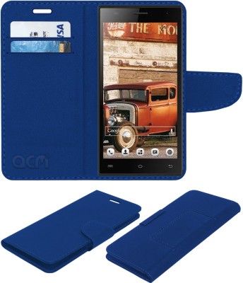 ACM Flip Cover for Reliance Lava Eg932(Blue, Cases with Holder, Pack of: 1)