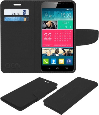 ACM Flip Cover for Alcatel Onetouch Idol X 6040d(Black, Cases with Holder, Pack of: 1)