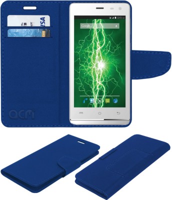 ACM Flip Cover for Lava Iris Fuel 50(Blue, Cases with Holder, Pack of: 1)