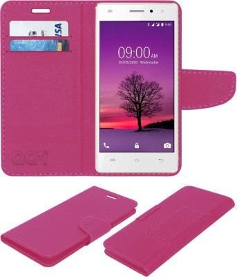 ACM Flip Cover for Lava A72 4g(Pink, Cases with Holder, Pack of: 1)