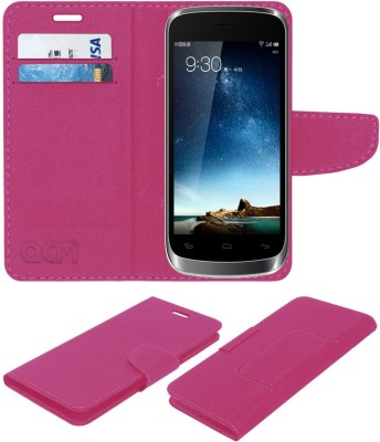 ACM Flip Cover for Lava Iris 401e(Pink, Cases with Holder, Pack of: 1)