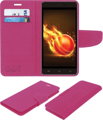 ACM Flip Cover for Intex Aqua Lions 3g(Pink, Cases with Holder, Pack of: 1)