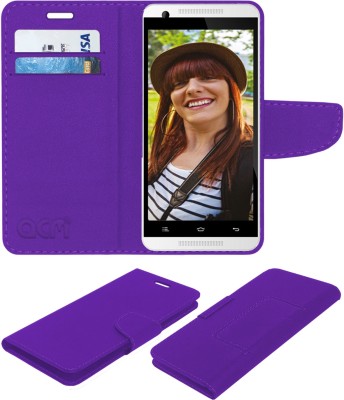 ACM Flip Cover for Celkon Millennia Me Q54+ Plus(Purple, Cases with Holder, Pack of: 1)