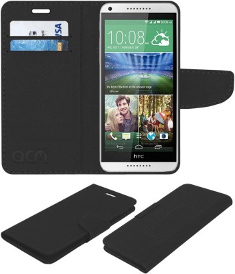 ACM Flip Cover for Htc Desire 816(Black, Cases with Holder, Pack of: 1)