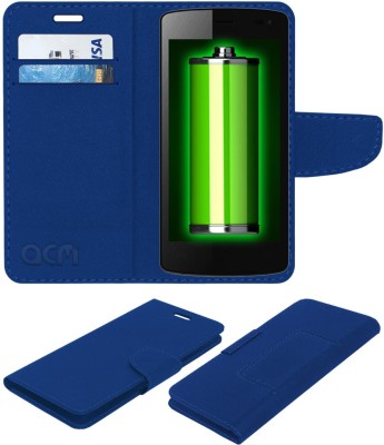 ACM Flip Cover for Intex Aqua Star Power(Blue, Cases with Holder, Pack of: 1)