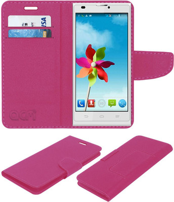 ACM Flip Cover for Zte Blade L2(Pink, Cases with Holder, Pack of: 1)