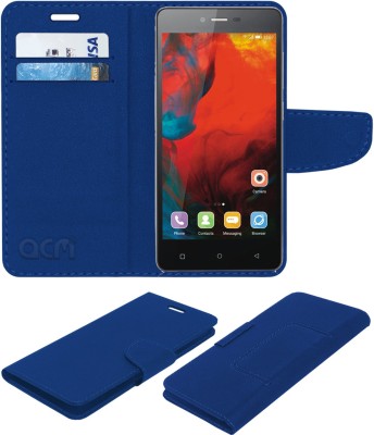 ACM Flip Cover for Gionee Fashion F103(Blue, Cases with Holder, Pack of: 1)