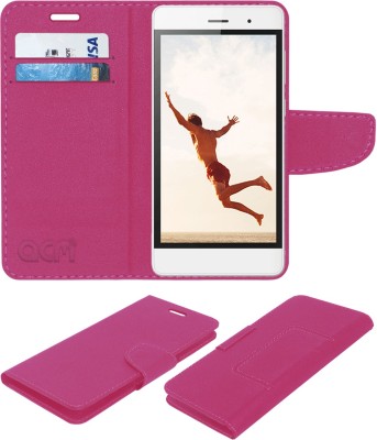 ACM Flip Cover for Micromax Canvas Spark 4g(Pink, Cases with Holder, Pack of: 1)