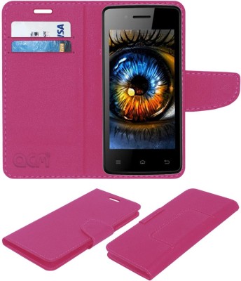 ACM Flip Cover for Celkon Campus Colt A401(Pink, Cases with Holder, Pack of: 1)