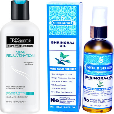

TRESemme 190 ML SPA REJUVENATION CONDITIONER with SHEER SECRET COLD PRESSED BHRINGRAJ OIL 100ML(Set of 2)