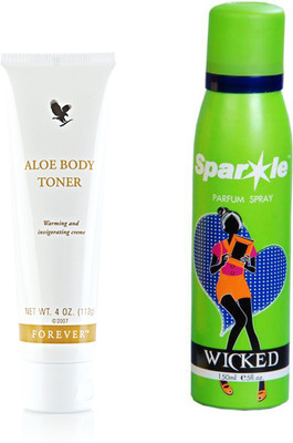 

Forever Aloe Body Toner 113 g (056) With one sparkle perfume spray 150 ml(Set of 2)