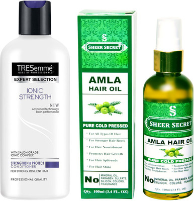 

TRESemme 190 ML IONIC STRENGTH CONDITIONER with SHEER SECRET COLD PRESSED AMLA OIL 100ML(Set of 2)
