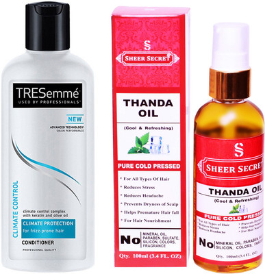 

TRESemme 190 ML CLIMATE CONTROL CONDITIONER with SHEER SECRET COLD PRESSED THANDA OIL 100ML(Set of 2)