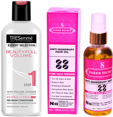 

TRESemme 190 ML BEAUTIFULL VOLUME CONDITIONER with SHEER SECRET COLD PRESSED AMLA OIL 100ML(Set of 2)