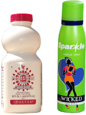 

Forever Living Pomesteen Power 500 ml (262) With one sparkle perfume spray 150 ml(Set of 2)