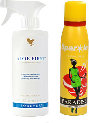 

Forever Aloe First 473 ml (40) With One Sparkle Perfume Spray 150 Ml(Set of 2)