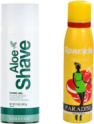 

Forever Aloe Shave gel 142 g (515) With one sparkle perfume spray 150 ml(Set of 2)