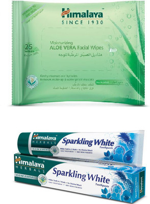 

Himalaya Aloe Vera Facial Wipes, Toothpaste(Set of 2)