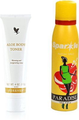 

Forever Aloe Body Toner 113 g (056) With one sparkle perfume spray 150 ml(Set of 2)
