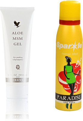 

Forever Aloe MSM gel 118 g (205) With One Sparkle Perfume Spray 150 Ml(Set of 2)