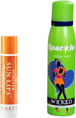 

Forever Sun Lips With SPF 30 (462) With one sparkle perfume spray 150 ml(Set of 2)