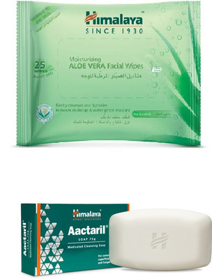 

Himalaya Aloe Vera Facial Wipes, Aactaril Soap(Set of 2)