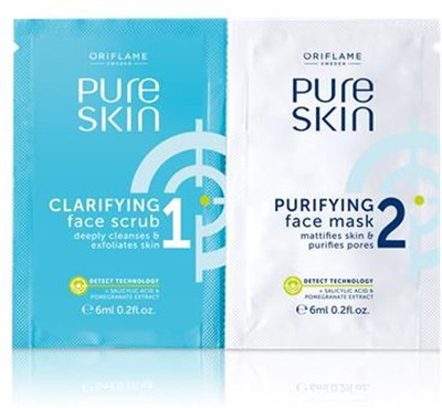 

Oriflame Sweden Pure Skin 1 Clarifying Face Scrub & 2 Purifying Face Mask(Set of 1)