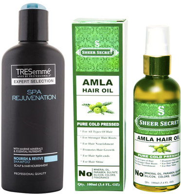 

TRESemme 200 ML SPA REJUVENATION SHAMPOO with SHEER SECRET COLD PRESSED AMLA OIL 100ML(Set of 2)