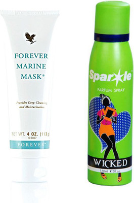 

Forever Aloe Marine Mask 113 g (234) With One Sparkle Perfume Spray 150 Ml(Set of 2)