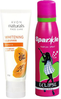

Avon Anew Naturals Papaya Cleanser 50 g (26451) With one sparkle perfume spray 150 ml(Set of 2)