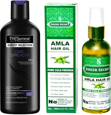 

TRESemme 190 ML IONIC STRENGTH SHAMPOO with SHEER SECRET COLD PRESSED AMLA OIL 100ML(Set of 2)