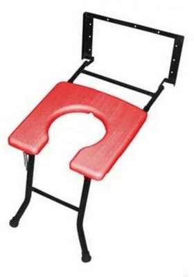

NEOSAFE WALL MOUNTED COMMODE STOOL MS new Commode Chair(Red)