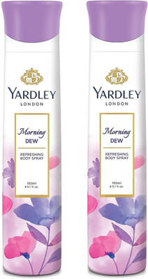

Yardley London Women Morning Dew 150ML Each (Pack of 2) Body Spray - For Women(300 ml, Pack of 2)