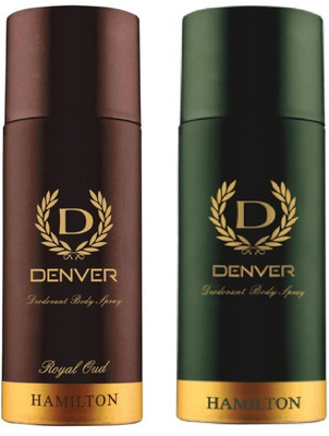 

Denver Royal Oud and Hamilton Deodorant Body Spray 165ML Each Combo (Pack of 2) Body Spray - For Men & Women(330 ml, Pack of 2)