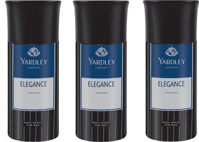 

Yardley London Men Elegance 150ML Each (Pack of 3) Body Spray - For Men(450 ml, Pack of 3)
