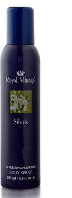 

Royal Mirage Silver Refreshing Perfumed body spray Deodorant Spray - For Men(200 ml)