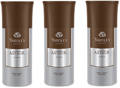 

Yardley London Men Arthur 150ML Each (Pack of 3) Body Spray - For Men(450 ml, Pack of 3)