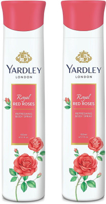 

Yardley London Women Royal Red Rose 150ML Each (Pack of 2) Body Spray - For Women(300 ml, Pack of 2)