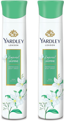

Yardley London Women Imperial Jasmine 150ML Each (Pack of 2) Body Spray - For Women(300 ml, Pack of 2)