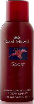 

Royal Mirage Sport Refershing Perfumed Body Spray Deodorant Spray - For Men & Women(200 ml)