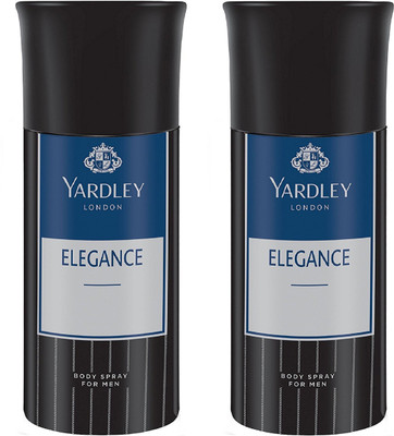 

Yardley London Men Elegance 150ML Each (Pack of 2) Body Spray - For Men(300 ml, Pack of 2)