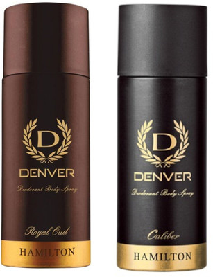

Denver Royal Oud and Caliber Deodorant Body Spray 165ML Each Combo (Pack of 2) Body Spray - For Men & Women(330 ml, Pack of 2)