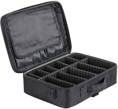 

Store2508 15 inch/40 cm (Expandable) Professional Travel Vanity Case With Adjustable Partitions (Black, 40.5*28*13 Cm) Travel Duffel Bag(Black)